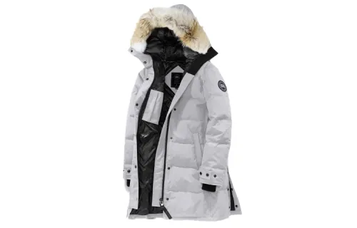 Canada Goose Shelburne Down Jacket Parka Coat, Winter Women's Silver Birch