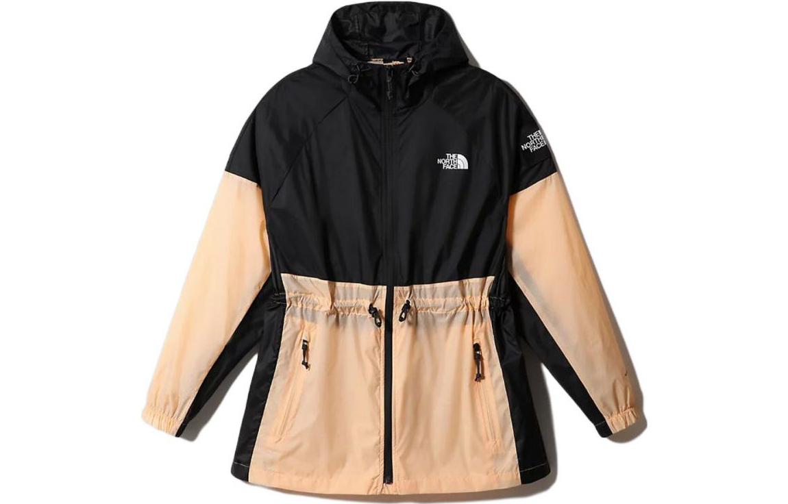 The north face, travel sports windproof khaki jacket with hood