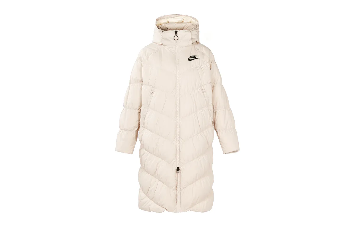 Nike Down Jackets Women's White Hooded Moderate Other