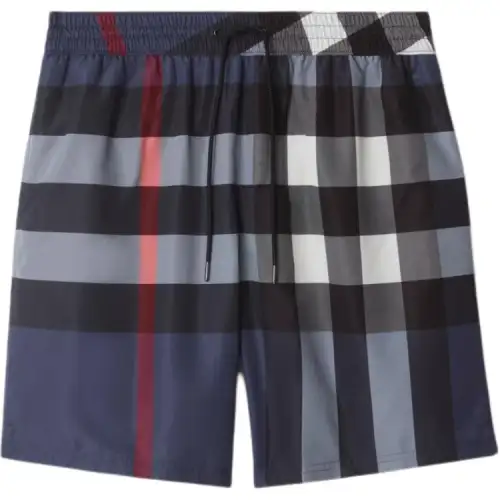 Burberry Checked Drawstring Swim Shorts