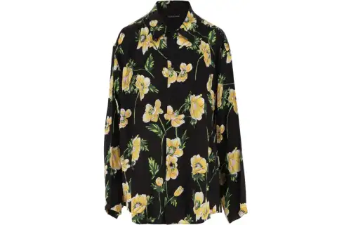 Balenciaga Floral Printed Long Sleeved Shirt