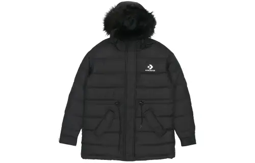 Converse Down Jackets Women's Black Hooded Moderate Other