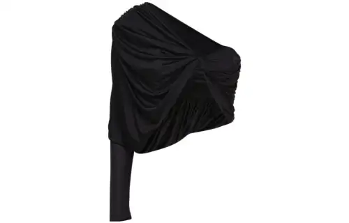 SAINT LAURENT Ruched One-Sleeved Top