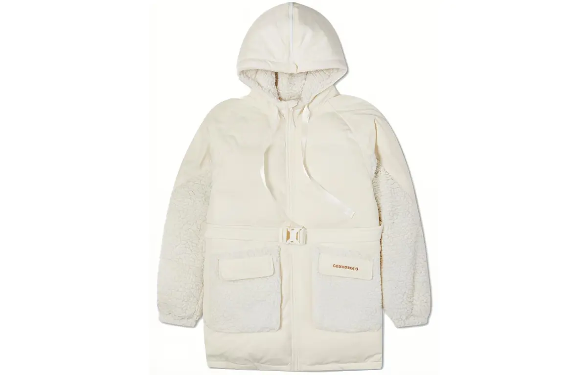 Converse Down Jackets Women's Beige Yellow Hooded Moderate Other