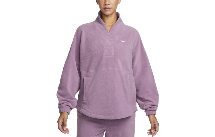 Nike Therma FIT One Sweatshirts Women's Sky Purple Turtleneck Thickened Regular