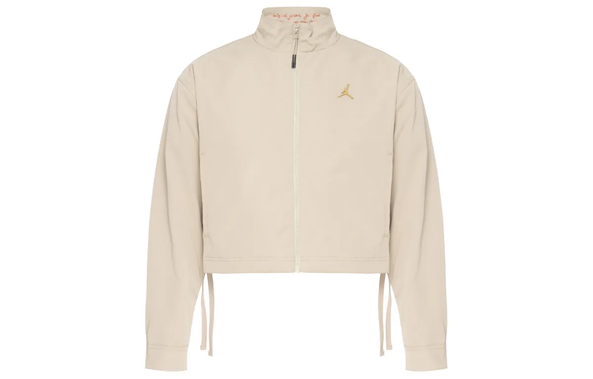 Jordan Jackets Women's Khaki Stand Collar Moderate Other