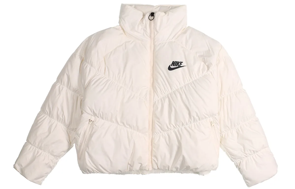 Nike Down Jacket Asia Version, Winter Women's Light Ivory White