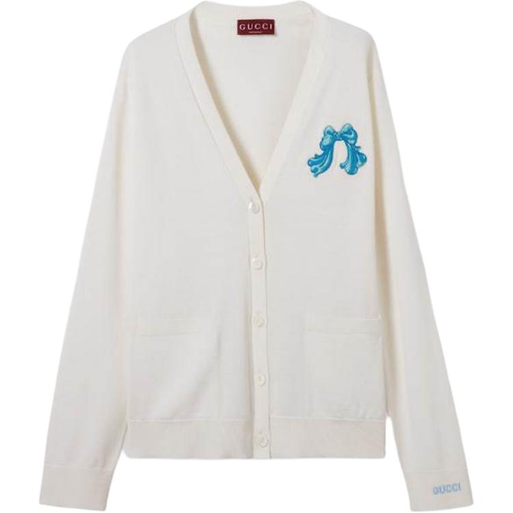 GUCCI Extra Fine Wool Cardigan With Patch