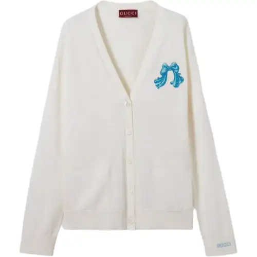 GUCCI Extra Fine Wool Cardigan With Patch
