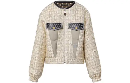 LOUIS VUITTON Lurex Tweed Frill Sleeve Jacket