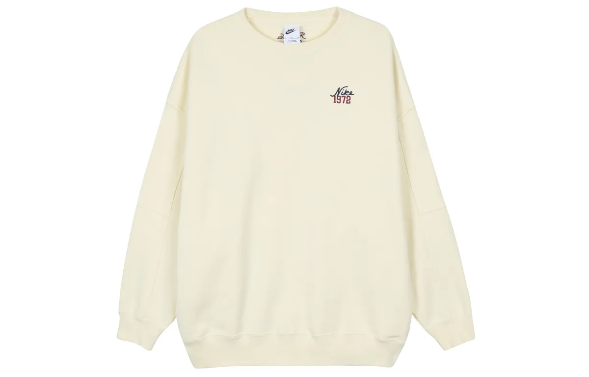 Nike Sweatshirts Women's Beige Crew Neck Moderate Regular