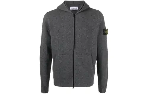 Stone Island Compass-motif virgin wool hoodie