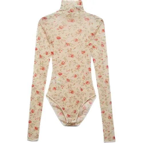 PRADA Allover Printed Jersey Bodysuit