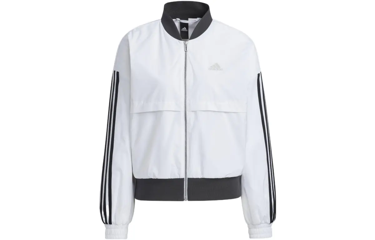 Adidas Jackets Women's White Stand Collar Moderate Other