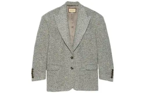 【Previous Season】single-breasted herringbone blazer