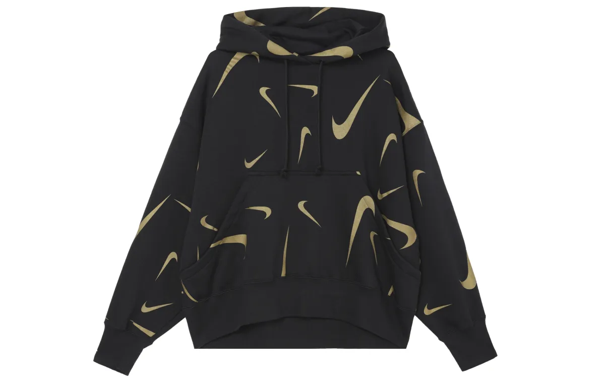 Nike Sweatshirts Women's Black Hooded Moderate Regular
