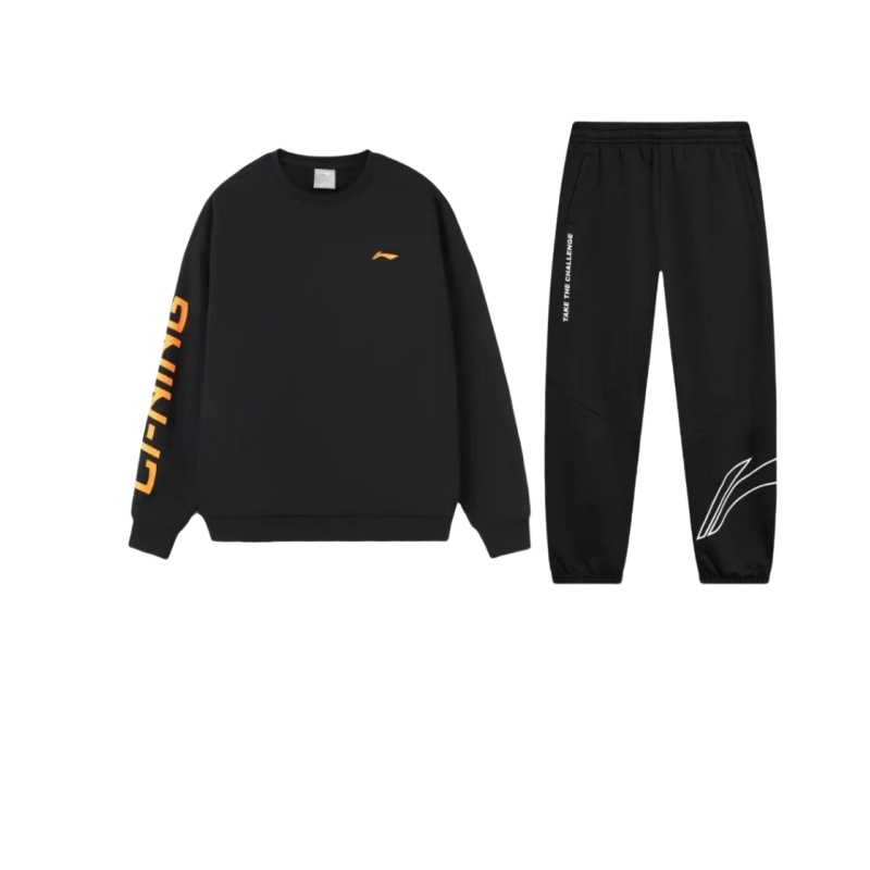 Li Ning Casual Fleece Lined Sports Suit Unisex Black