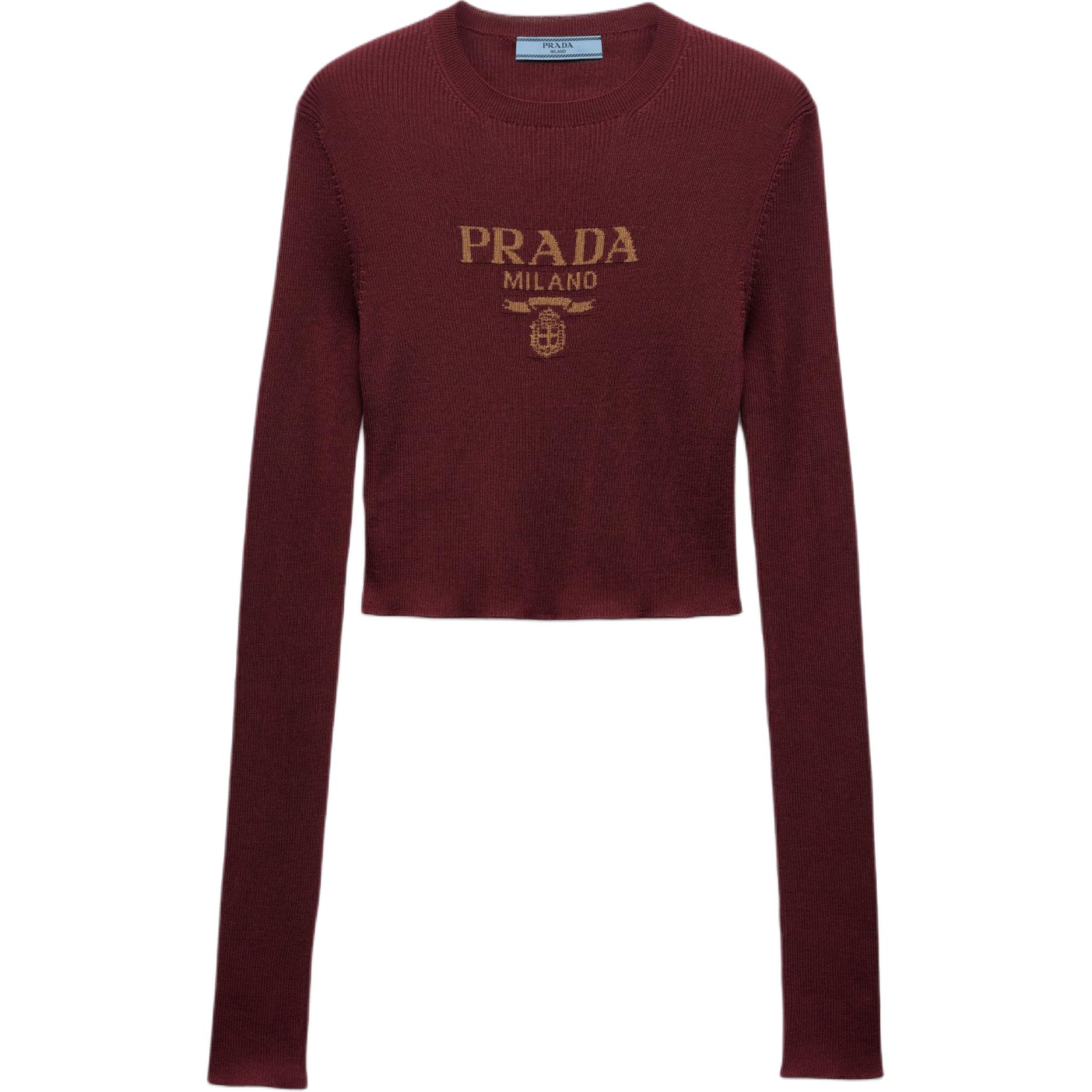 Женский джемпер Prada Silk Knit (пурпурный)