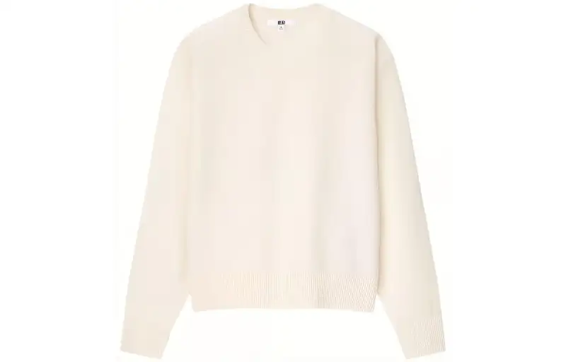 UNIQLO Knitwear Women's Ivory Crew Neck Moderate Other