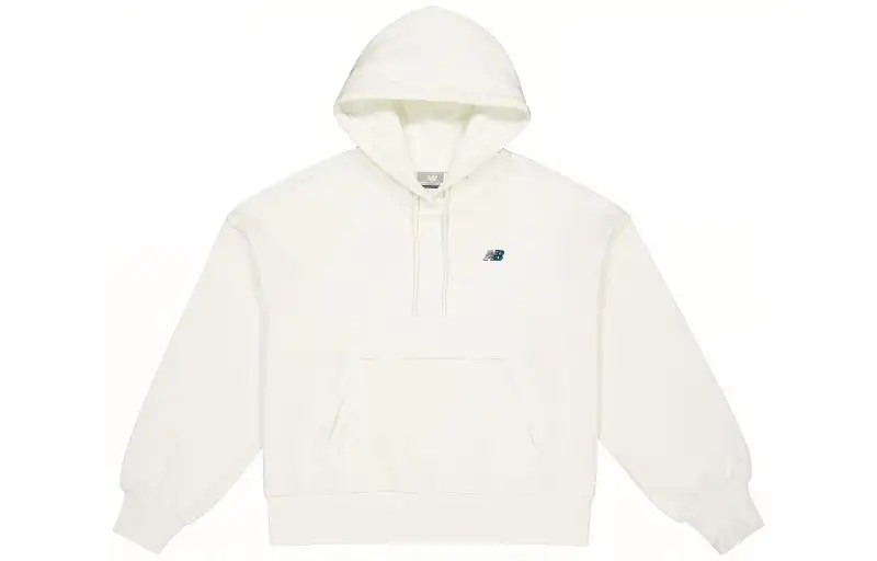 New Balance Sweatshirts Women's White Hooded Moderate Regular