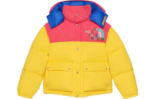 GUCCI X The North Face Down Jacket Yellow/Multicolor