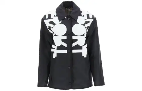 Burberry Jackets Women's Black Lapel Moderate Other