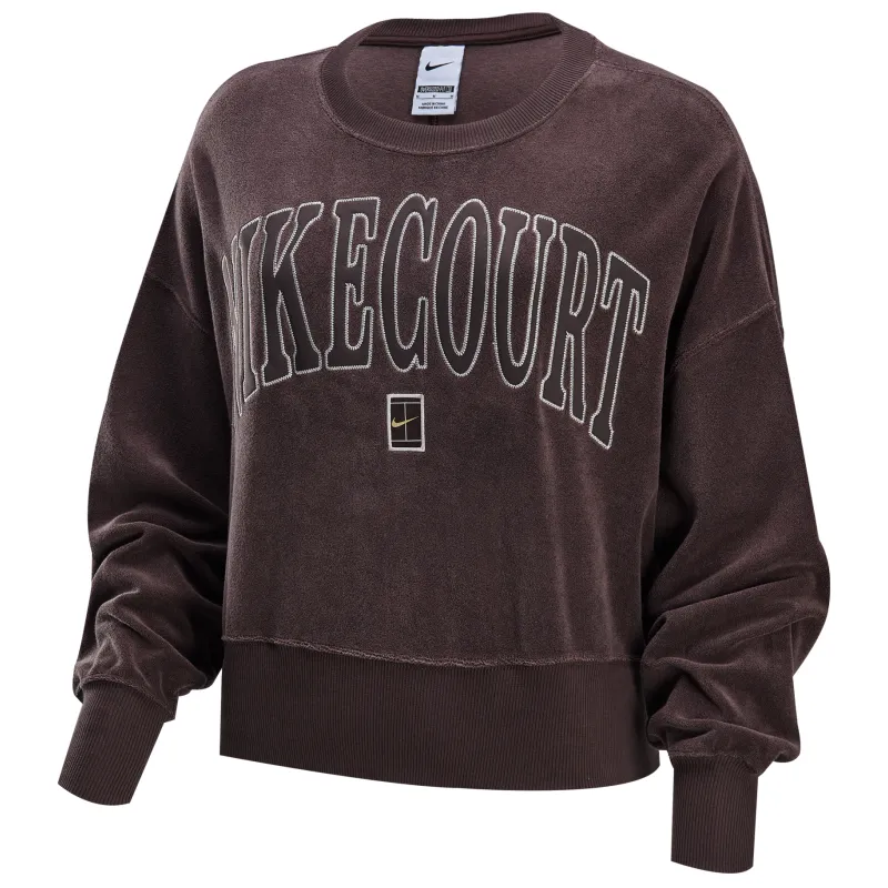 Nike COURT HERITAGE Sweatshirt Women's Baroque Brown/Light Rosewood Umber/Velvet Brown
