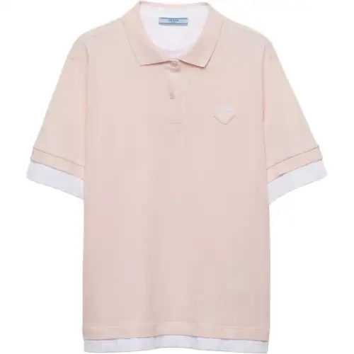 PRADA SS24 Polo Shirt Women's Peach