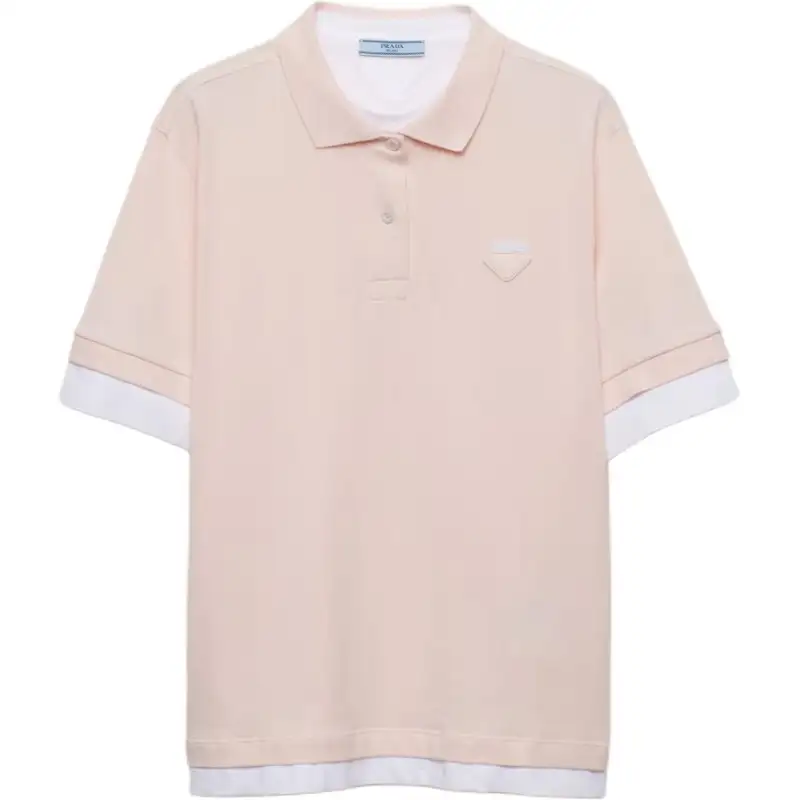 PRADA SS24 Polo Shirt Women's Peach