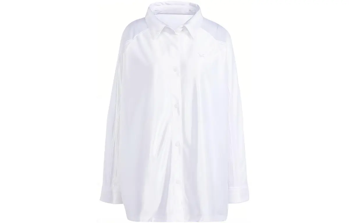 Adidas Originals Satin Oversized Satin Shirt Women's White