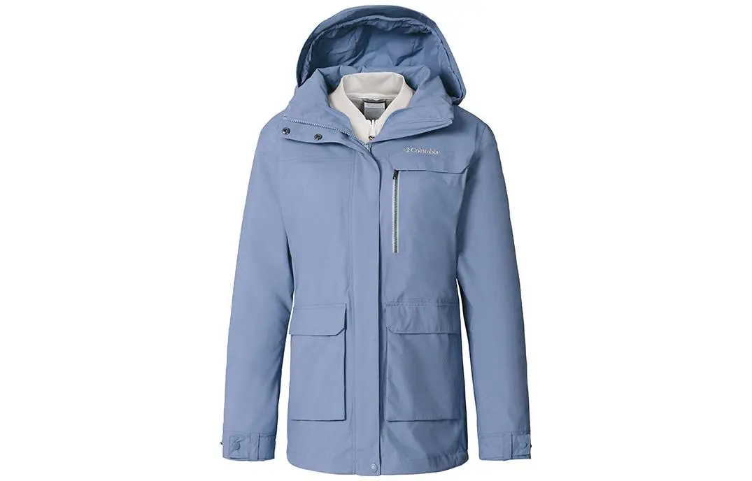 Columbia Jackets Women's Blue Hooded Moderate Other