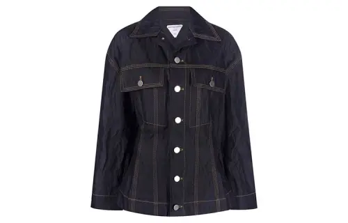 Bottega Veneta Jackets Women's Blue Lapel Moderate Other