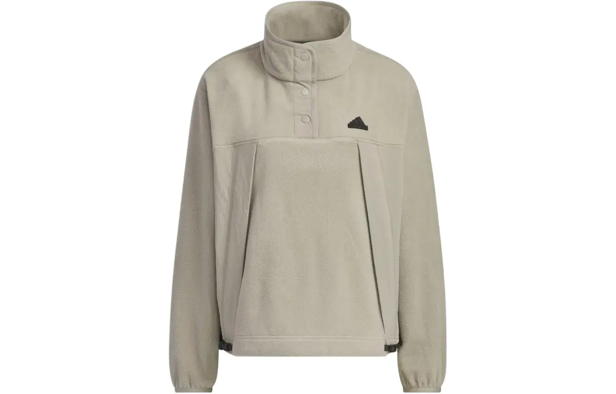 Adidas City Escape Loose Fit Sweatshirt Jackets & Coats Women's Pebble Silver Gray