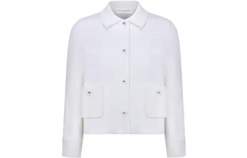 DIOR Quarterly New Products Jackets Women's White Lapel Moderate Other