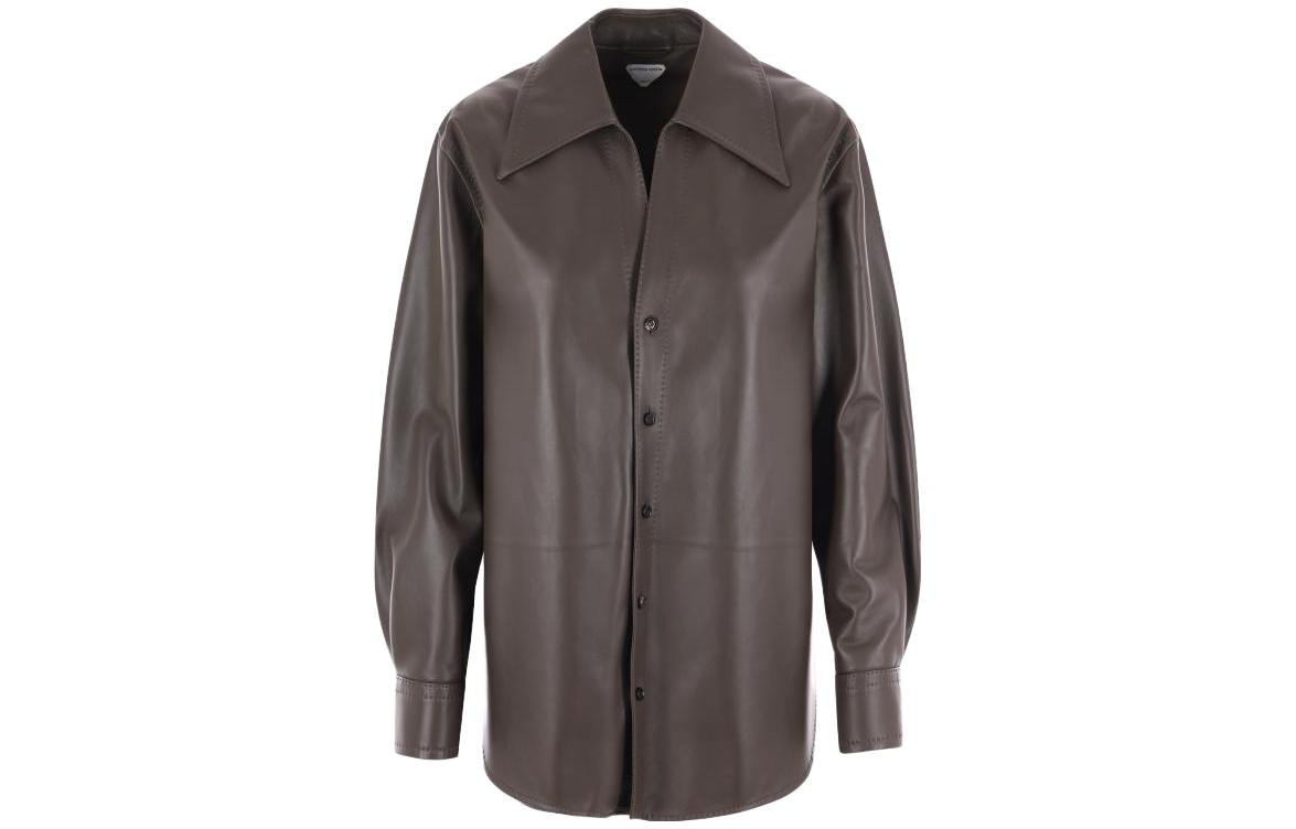 Bottega Veneta Relaxed Fit Leather Shirt