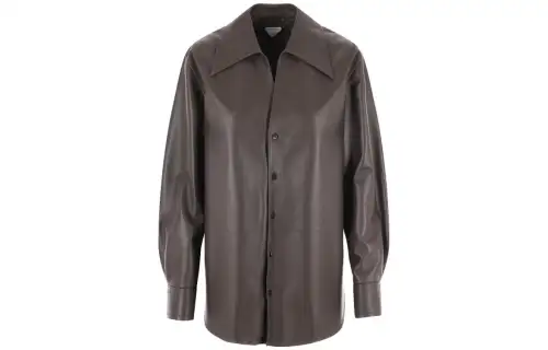 Bottega Veneta Relaxed Fit Leather Shirt