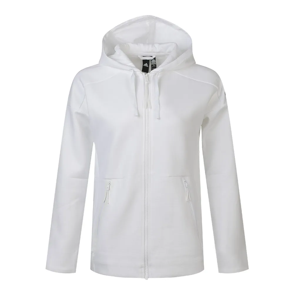 Adidas Jackets Women's White Hooded (Non-detachable) Moderate