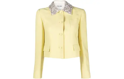 MIU MIU Jackets & Coats Women's Yellow