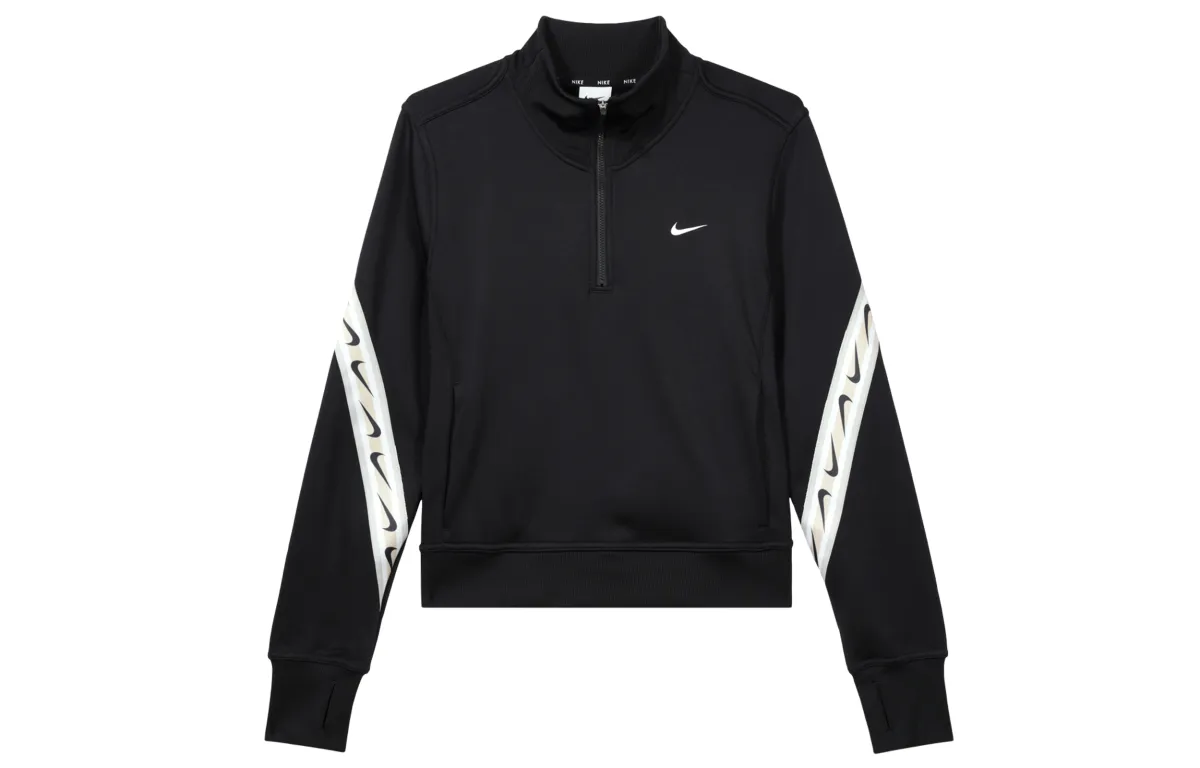 Nike Therma-FIT One Sweatshirts Women's Black Stand Collar Moderate Regular