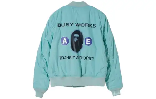 A BATHING APE Bape Jackets Women's Blue V Neck Moderate