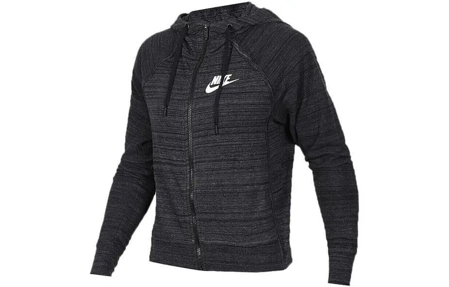 Nike Jackets Women's Black Hooded (Non-detachable) Moderate Nipped-in Waist