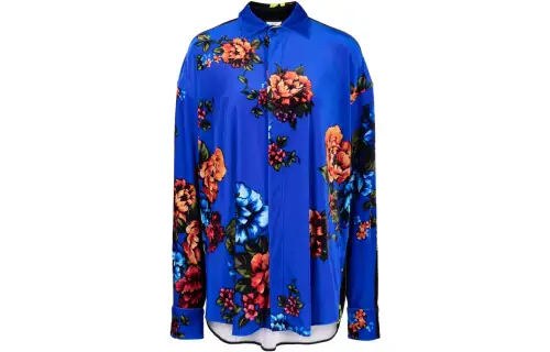 Vetements Floral print Straight point Collar Shirt
