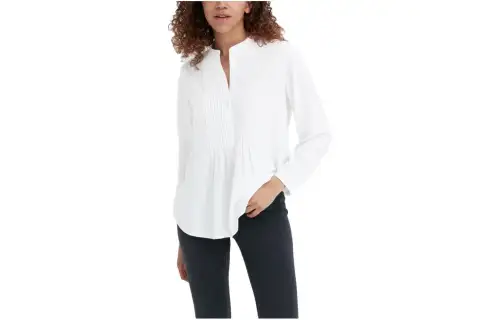 UNIQLO Shirts Women's White Stand Collar Moderate Other