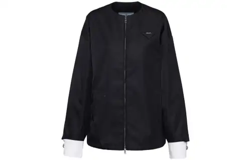 PRADA Holiday Jackets Women's Black Collarless Moderate Other