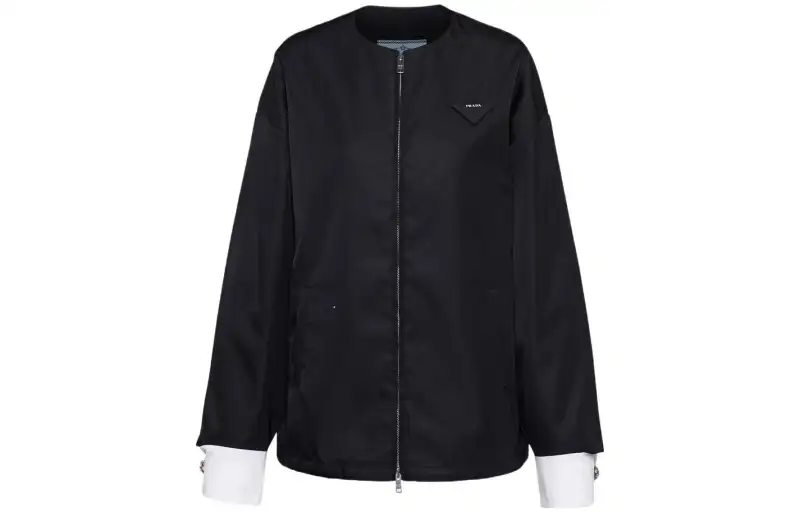 PRADA Holiday Jackets Women's Black Collarless Moderate Other