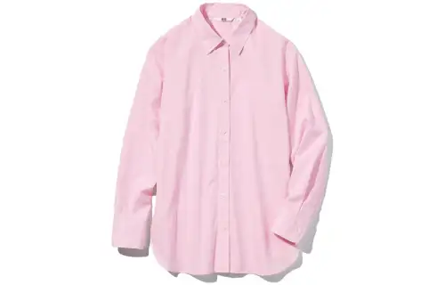 UNIQLO Shirts Women's Pink Pointed Collar Moderate Other