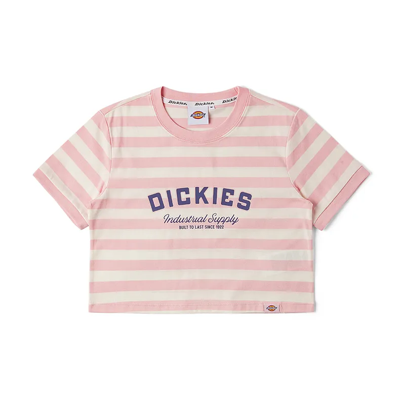 Dickies Drop Shoulder Sleeve Short Sleeved T Shirts, Lotus Pink DK0A87H6B80 Women's
