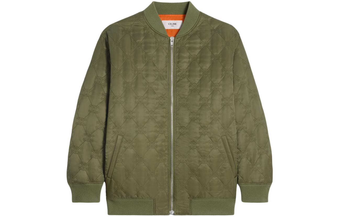 CELINE Oversized Triomphe Teddy Jacket In Nylon Twill