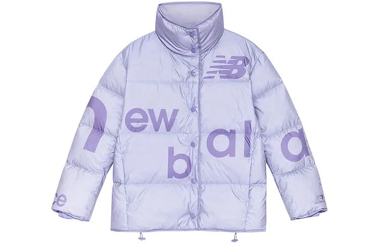 New Balance Down Jackets Women's Purple Stand Collar Moderate Other