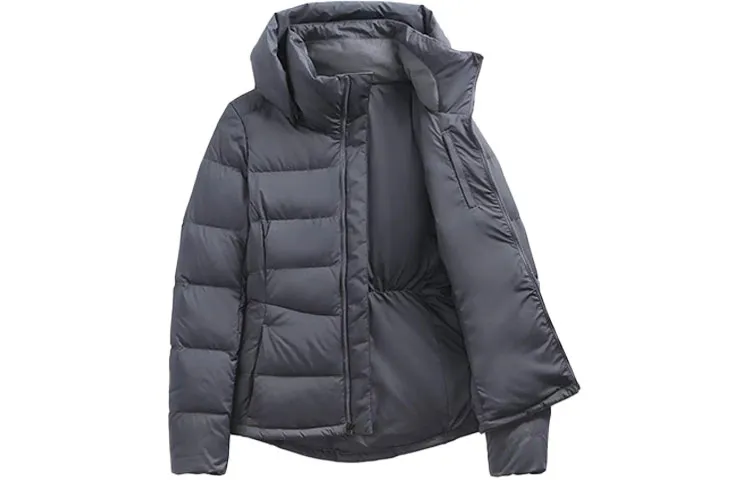 THE NORTH FACE Down Jackets Women's Gray Hooded Moderate Nipped-in Waist